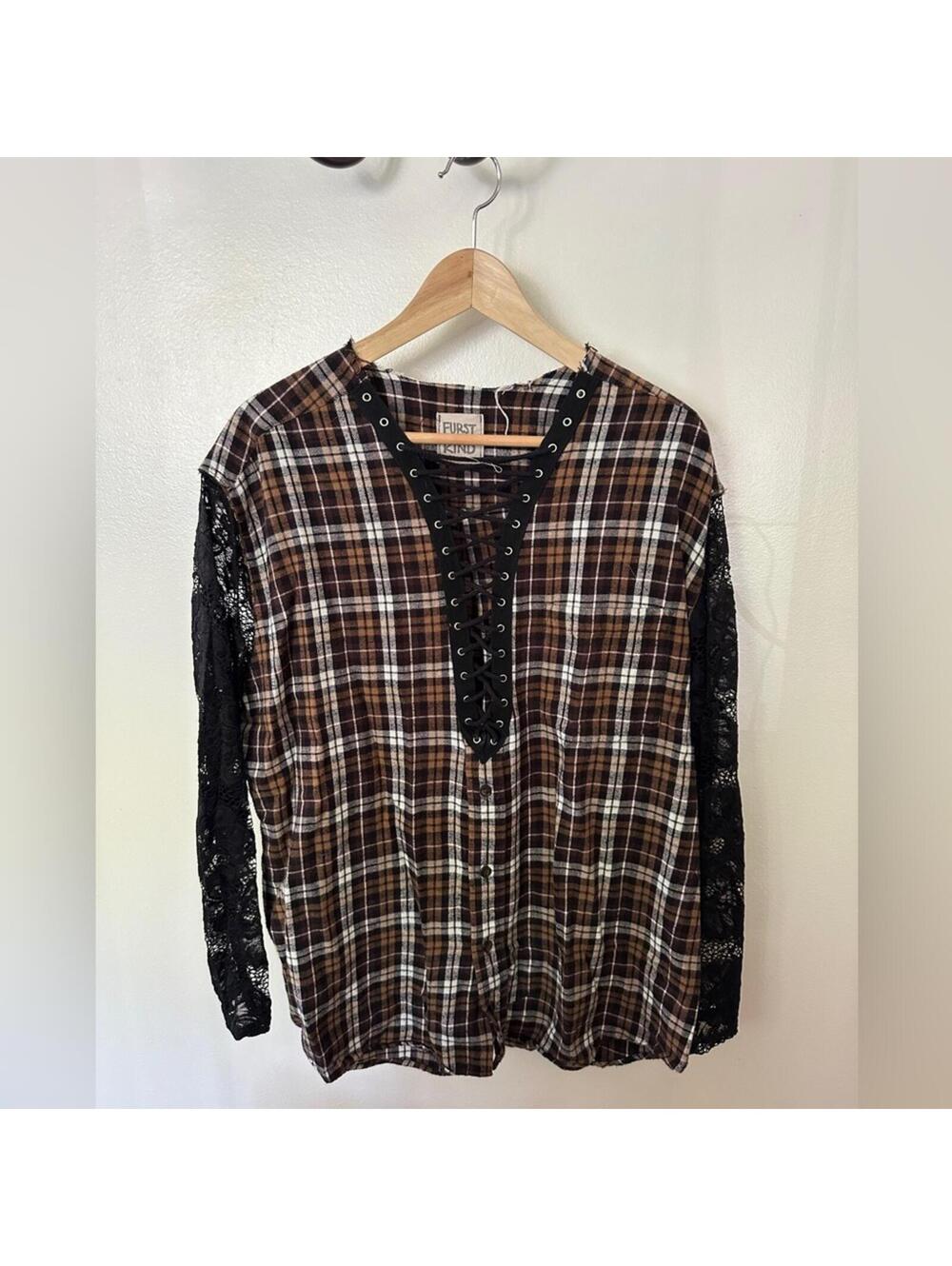 LF Furst of a Kind Lace Sleeve Flannel